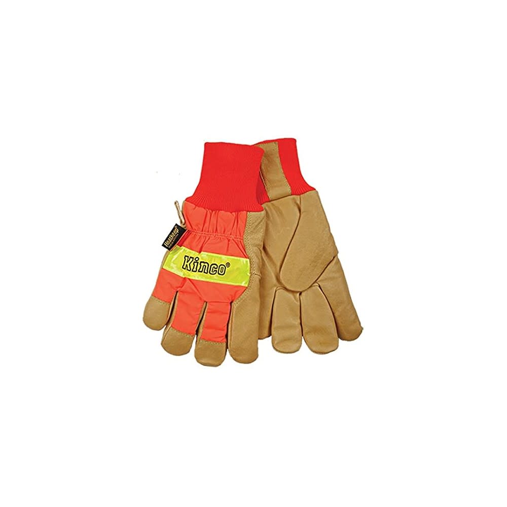 Kinco Hi-Vis Orange Grain Pigskin Palm Glove - Ascmtools
