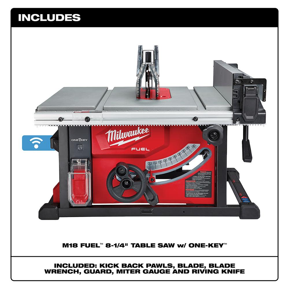 Milwaukee M18 FUEL 8-1/4 in. Table Saw with ONE-KEY - Ascmtools