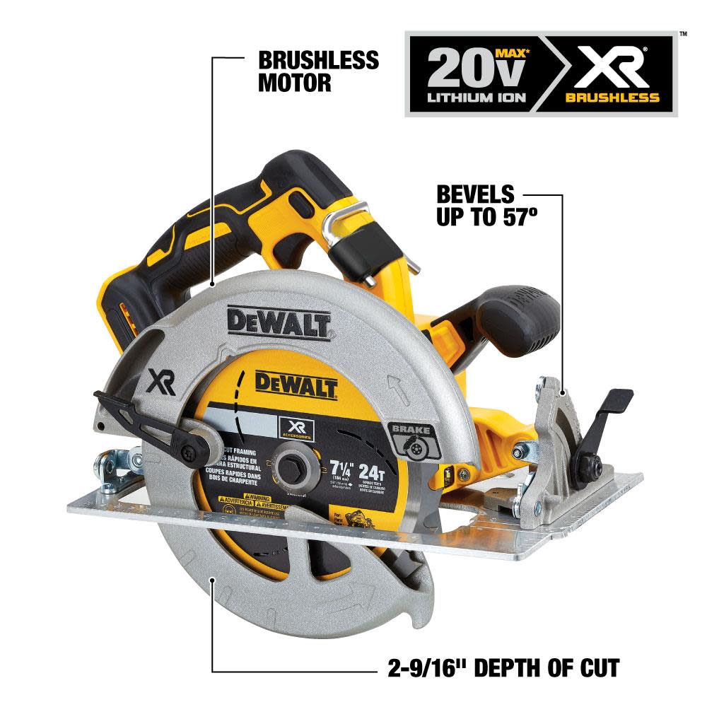 DEWALT 20V MAX 7 1/4 Circular Saw & 4.5″ Angle Grinder Kit Bundle - Ascmtools