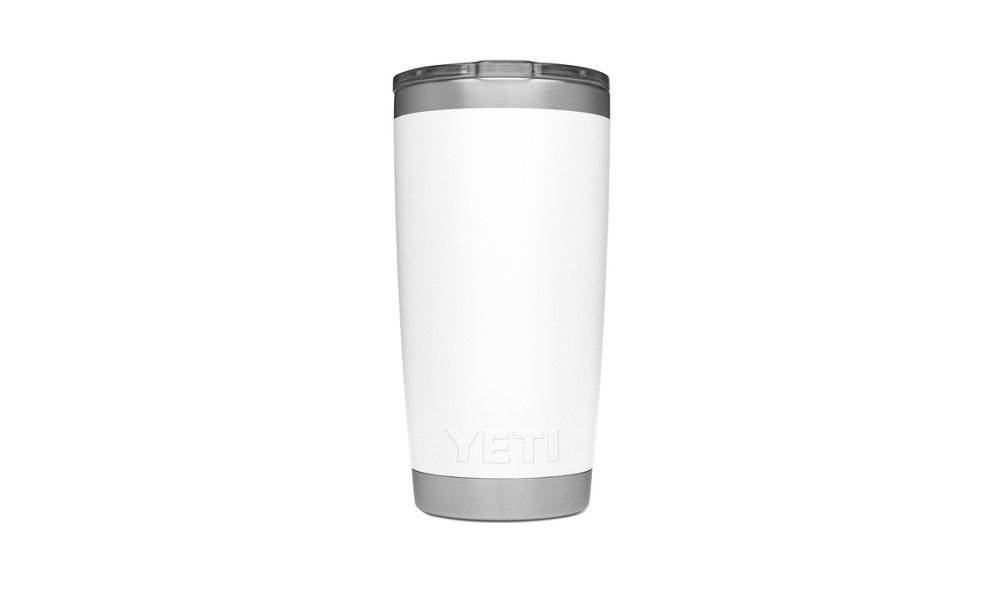 Yeti 20oz. White 18-8 Grade Stainless Steel Rambler Tumbler with Lid - Ascmtools