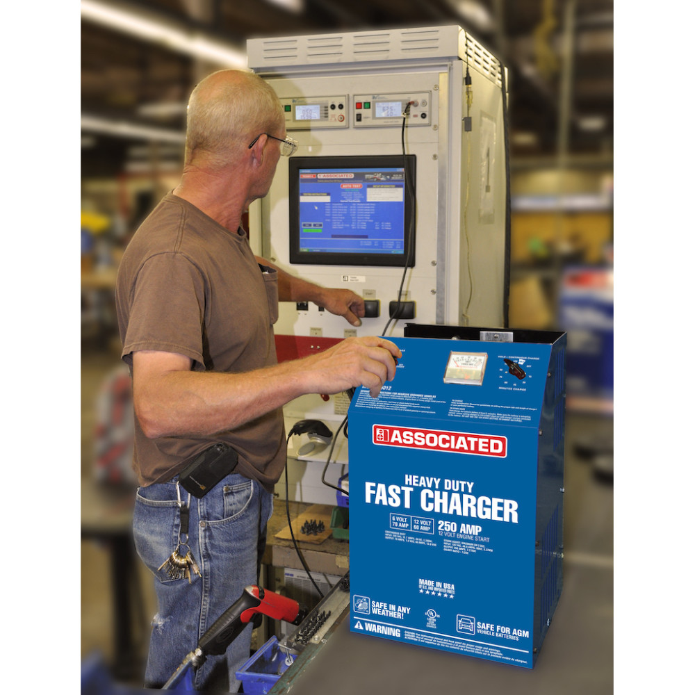Associated Equipment Associated Equipment 6/12V 70/60A Heavy Duty Fast Wheel Charger - Ascmtools