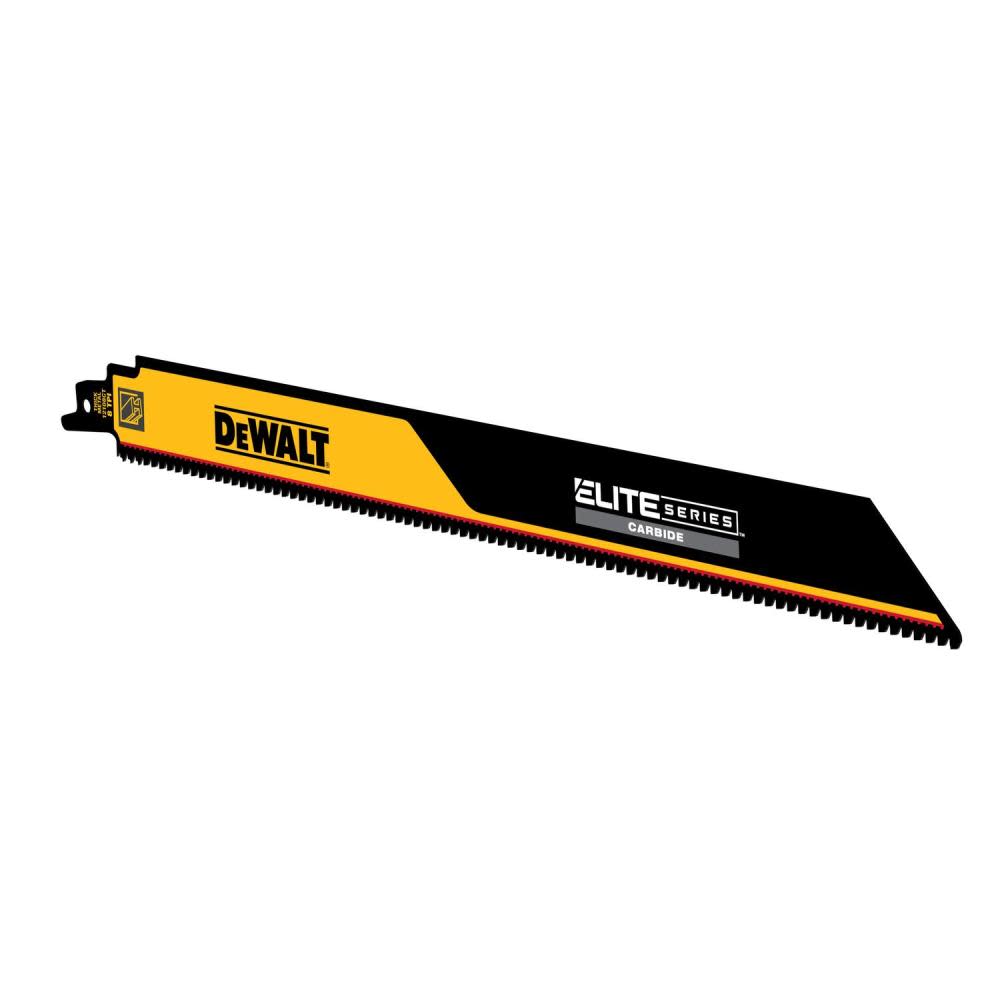 DEWALT ELITE SERIES Reciprocating Saw Blade 1pk Carbide Tipped 12″ 8 TPI Metal Cutting - Ascmtools