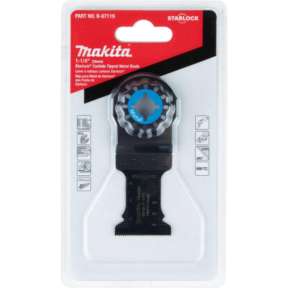 Makita 1-1/4″ Starlock Carbide Tipped Metal Blade - Ascmtools