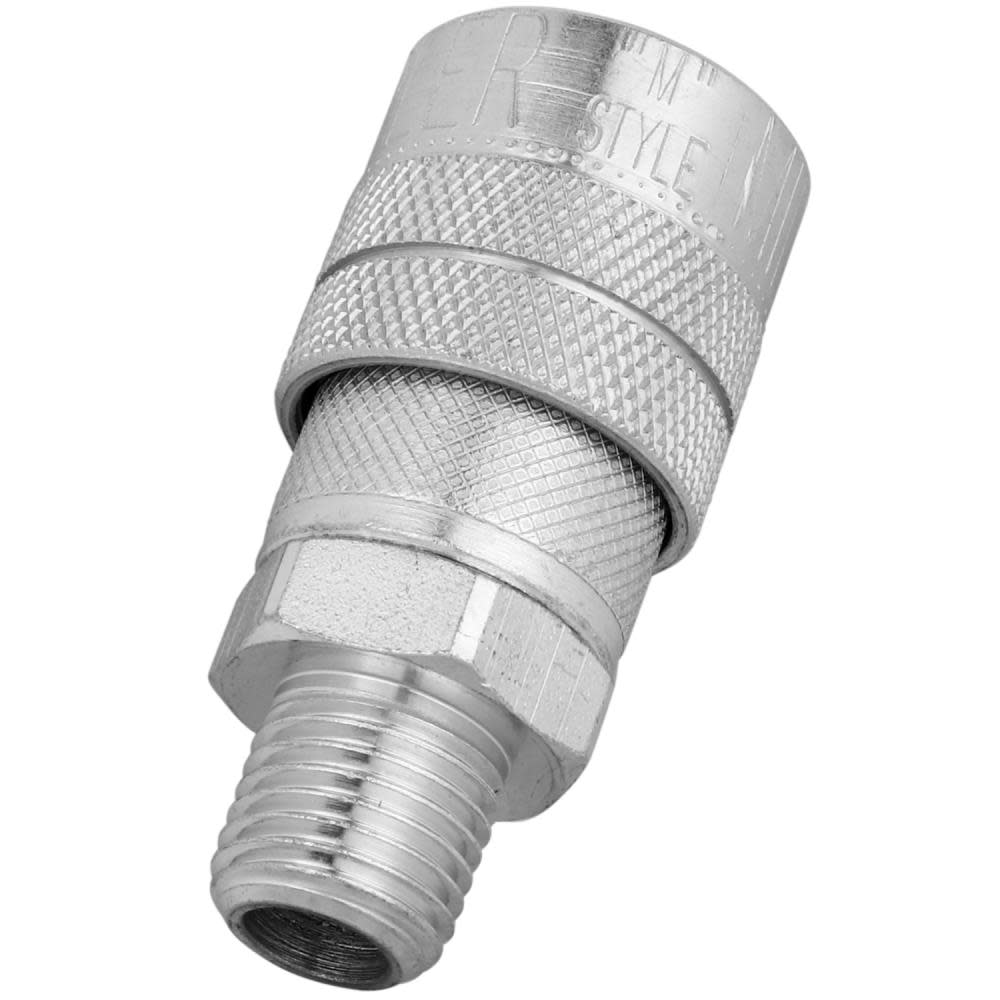 Milton 1/4″ MNPT Industrial Interchange M Style Quick Connect Steel Coupler - Ascmtools