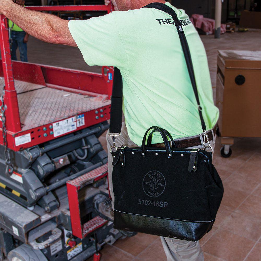 Klein Tools Deluxe Black Canvas Tool Bag 16-Inch - Ascmtools