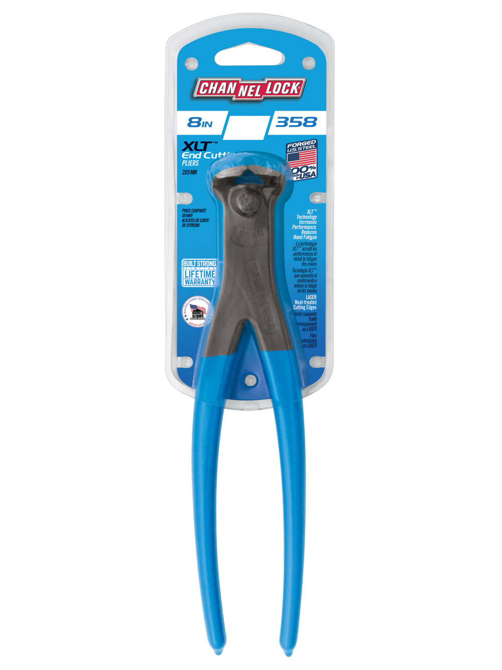 Channellock 8″ XLT End Cutter Nippers Xtreme Leverage Technology - Ascmtools