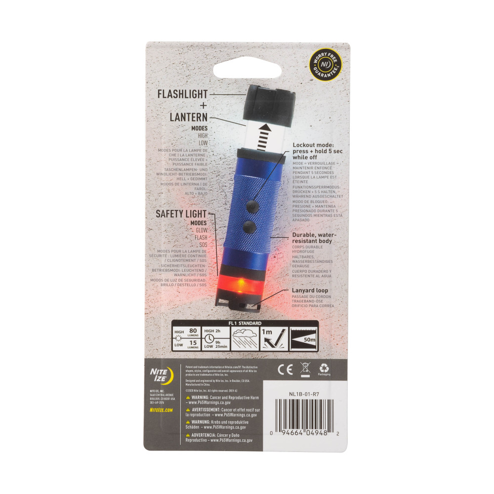 Nite Ize Radiant Flashlight 3 in 1 Mini Black - Ascmtools