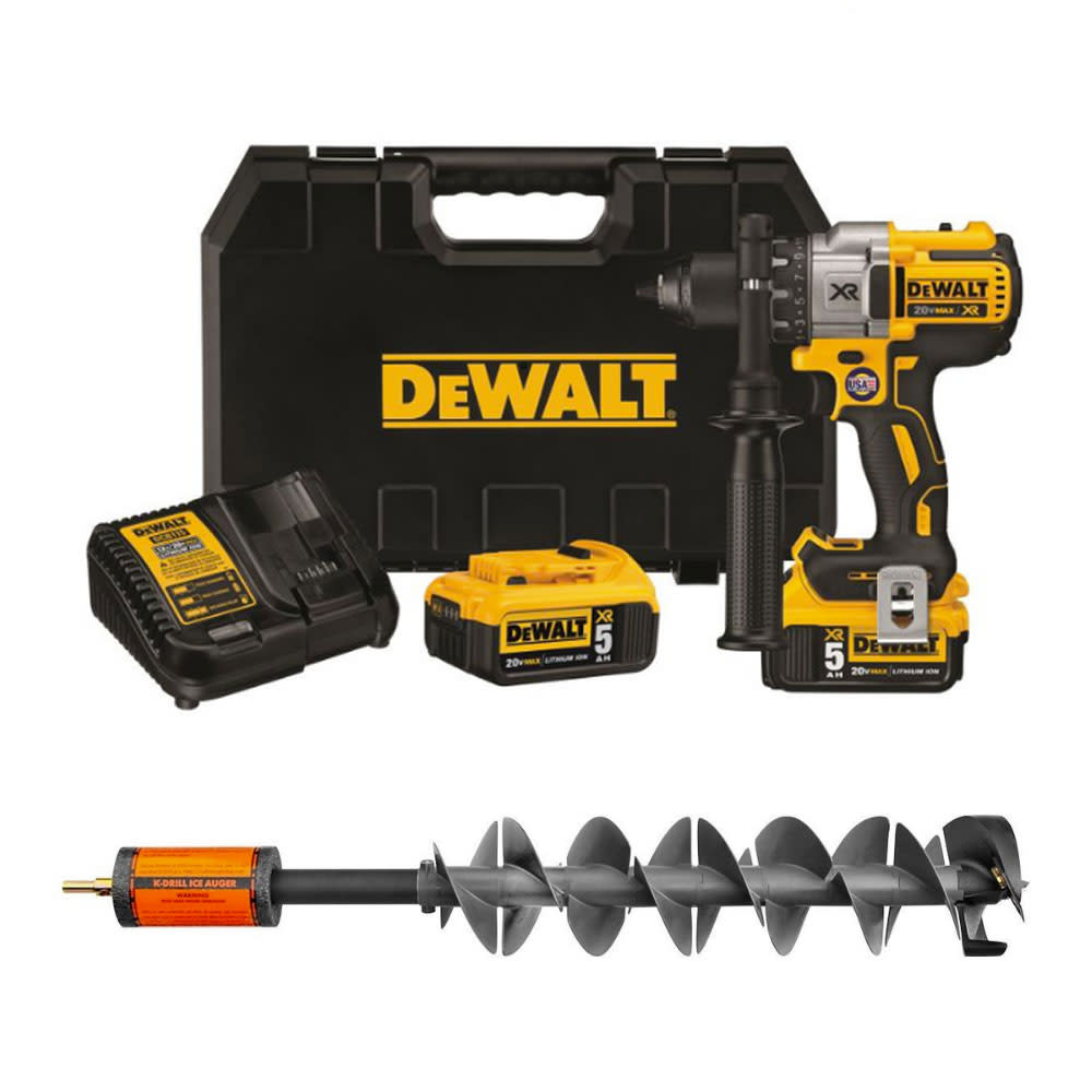 K-Drill 8.5″ Ice Auger with DEWALT 20v MAX Drill Kit - Ascmtools