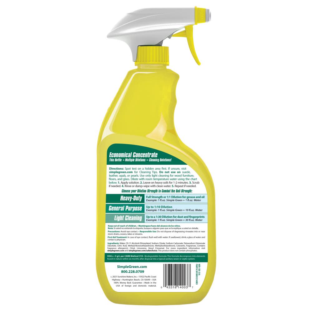 Simple Green Lemon All-Purpose Cleaner 32 Oz - Ascmtools