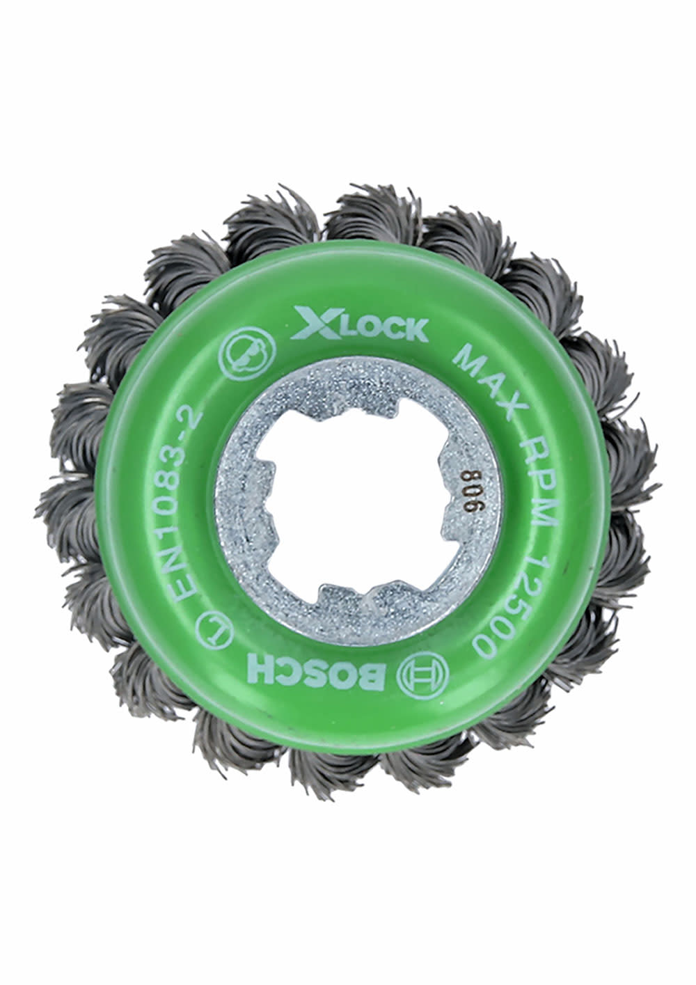 Bosch 3 In. Wheel Dia. X-LOCK Arbor Stainless Steel Knotted Wire Single Row Cup Brush - Ascmtools
