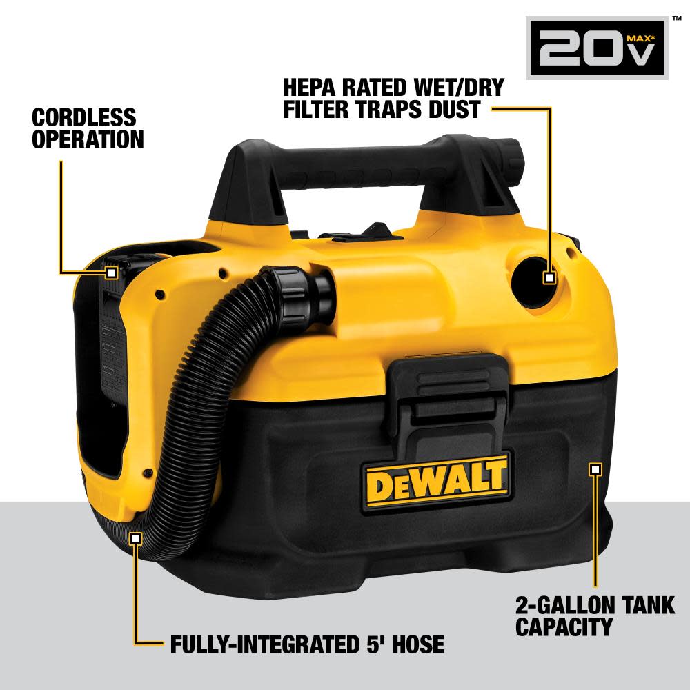 DEWALT 20V MAX CORDLESS WET/DRY VAC - Ascmtools