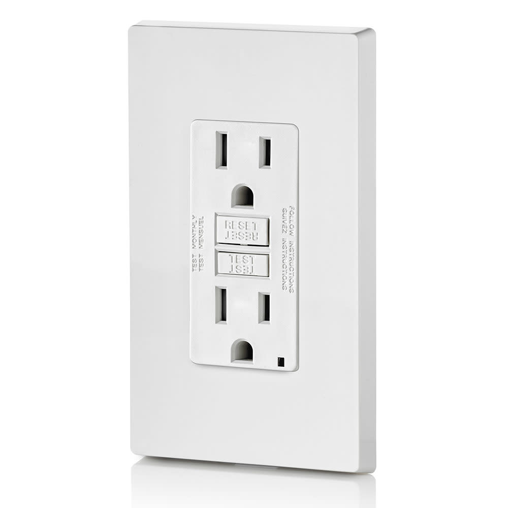 Leviton SmartlockPro GFCI Outlet 15A 125V White NEMA 5-15R - Ascmtools