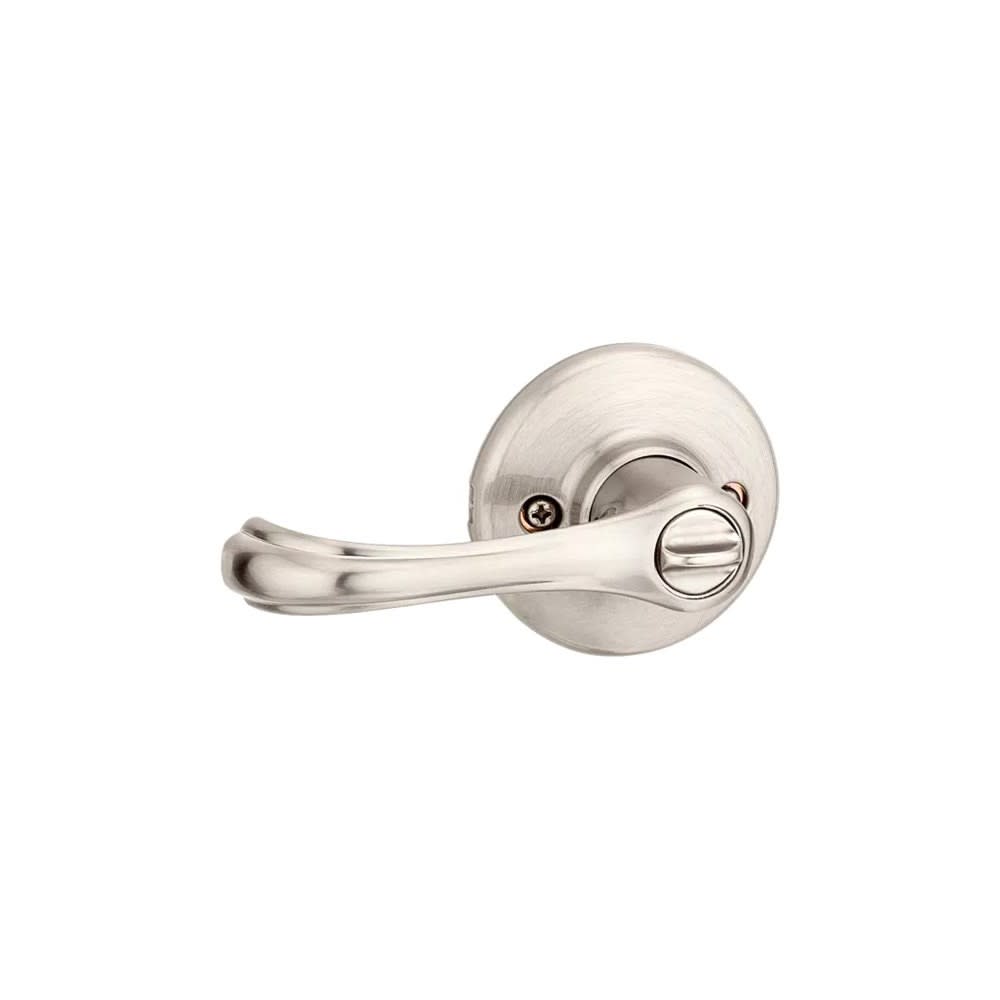 Kwikset Satin Nickel Bed/Bath Dorian Privacy Door Lever - Ascmtools