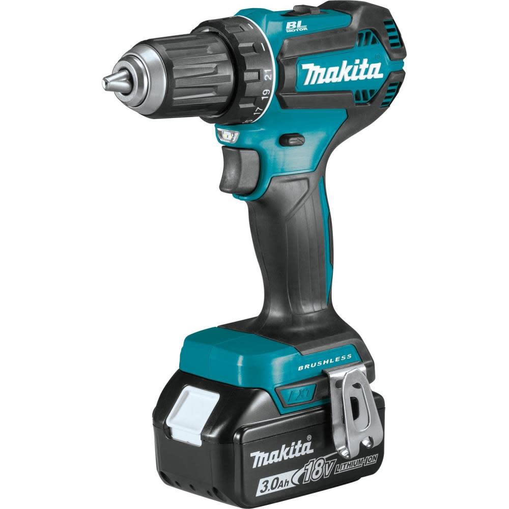 Makita 18V LXT Lithium-Ion Brushless Cordless 1/2 in. Driver-Drill Kit (3.0Ah) - Ascmtools