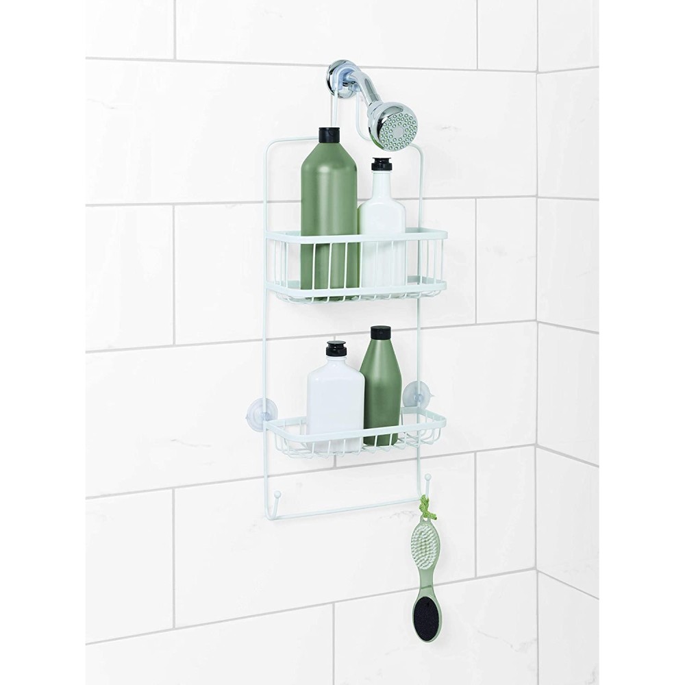 Zenith Over the Showerhead Caddy White Steel Premium - Ascmtools