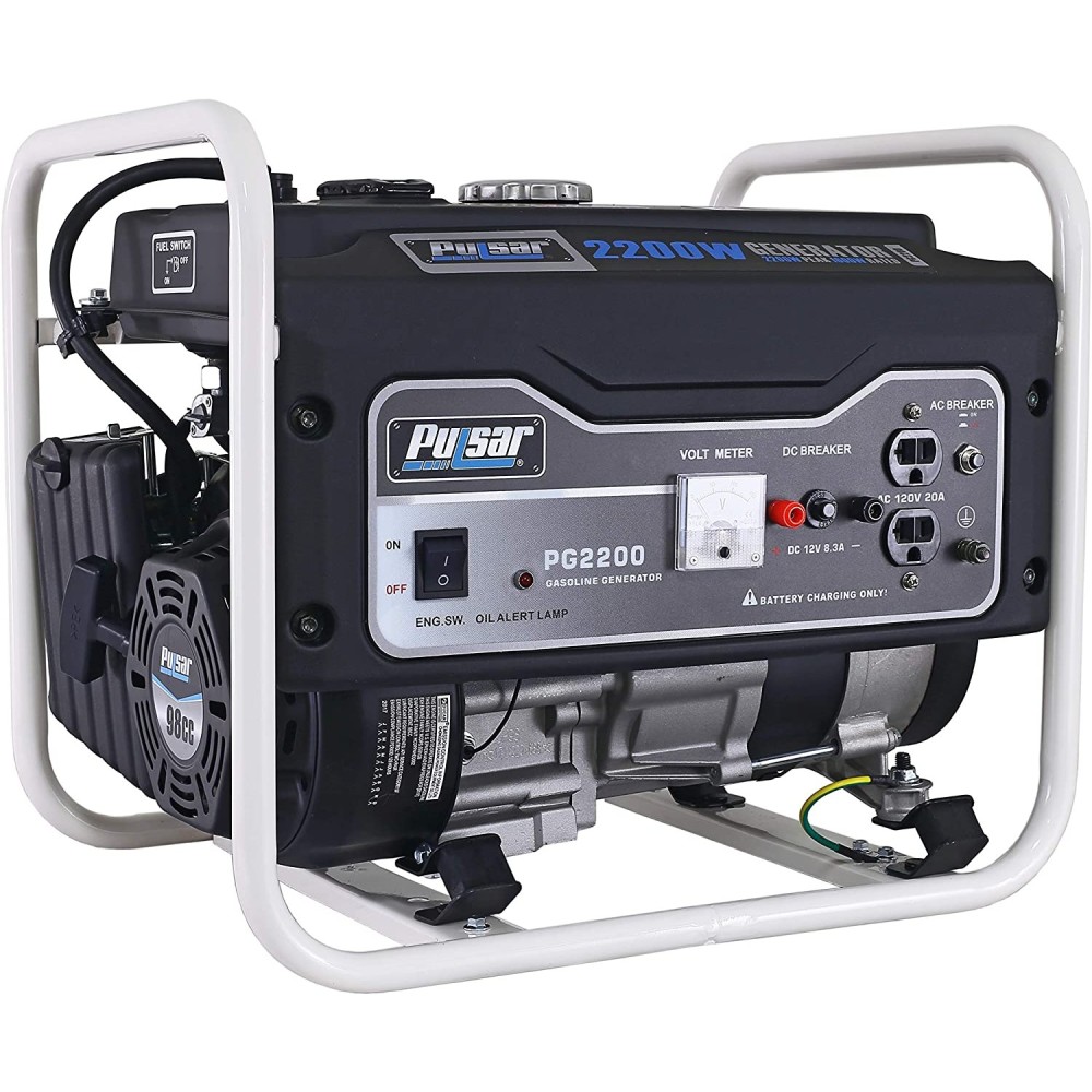 Pulsar Products Generator 120V 2200W 98cc 4 Stroke Gasoline Portable - Ascmtools