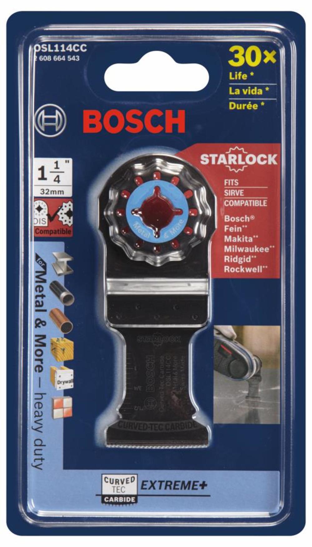 Bosch 1-1/4 In. Starlock Oscillating Multi-Tool Curved-tec Carbide Extreme Plunge Blade - Ascmtools