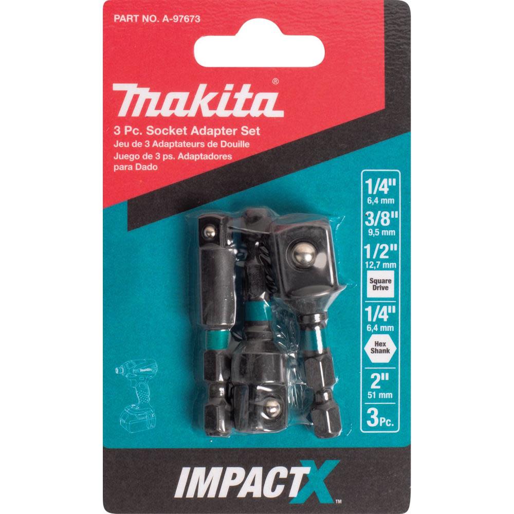Makita Impact X 3 Pc. 2 Socket Adapter Set - Ascmtools