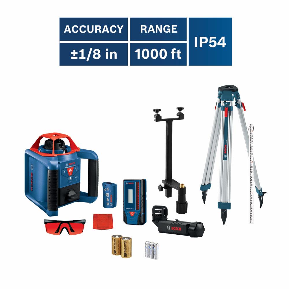 Bosch REVOLVE900 Rotary Laser Kit Reconditioned - Ascmtools