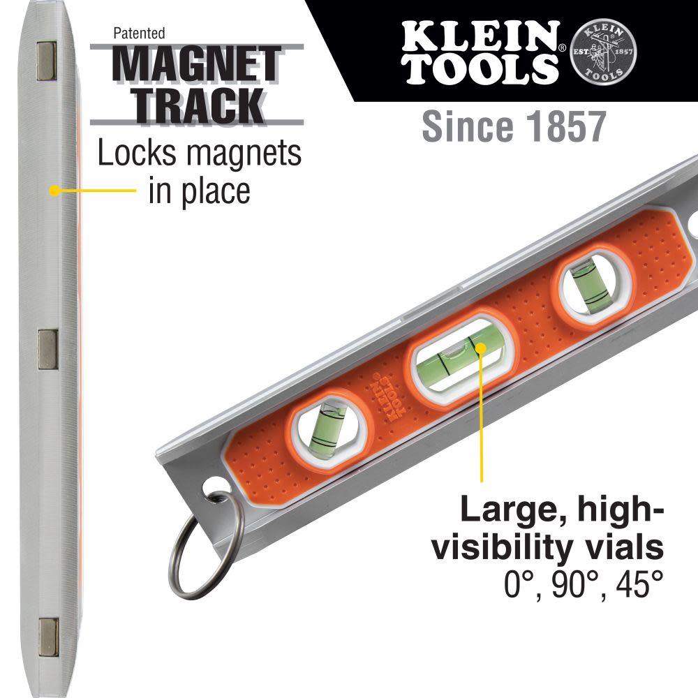 Klein Tools Magnetic Torpedo Level with Ring - Ascmtools