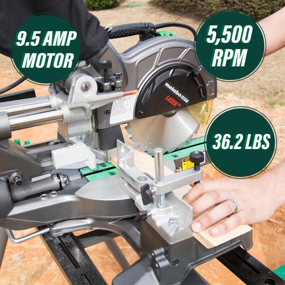 Metabo HPT 8-1/2-in Sliding Compound Miter Saw - Ascmtools