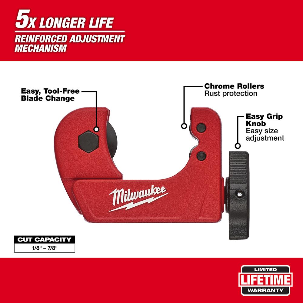Milwaukee 3/4 in. Mini Copper Tubing Cutter - Ascmtools