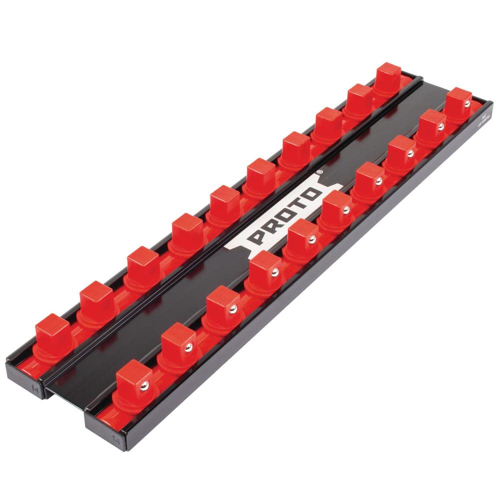 Proto 1/2″ Drive 20 Piece Stud Rail Tray – 14″ - Ascmtools
