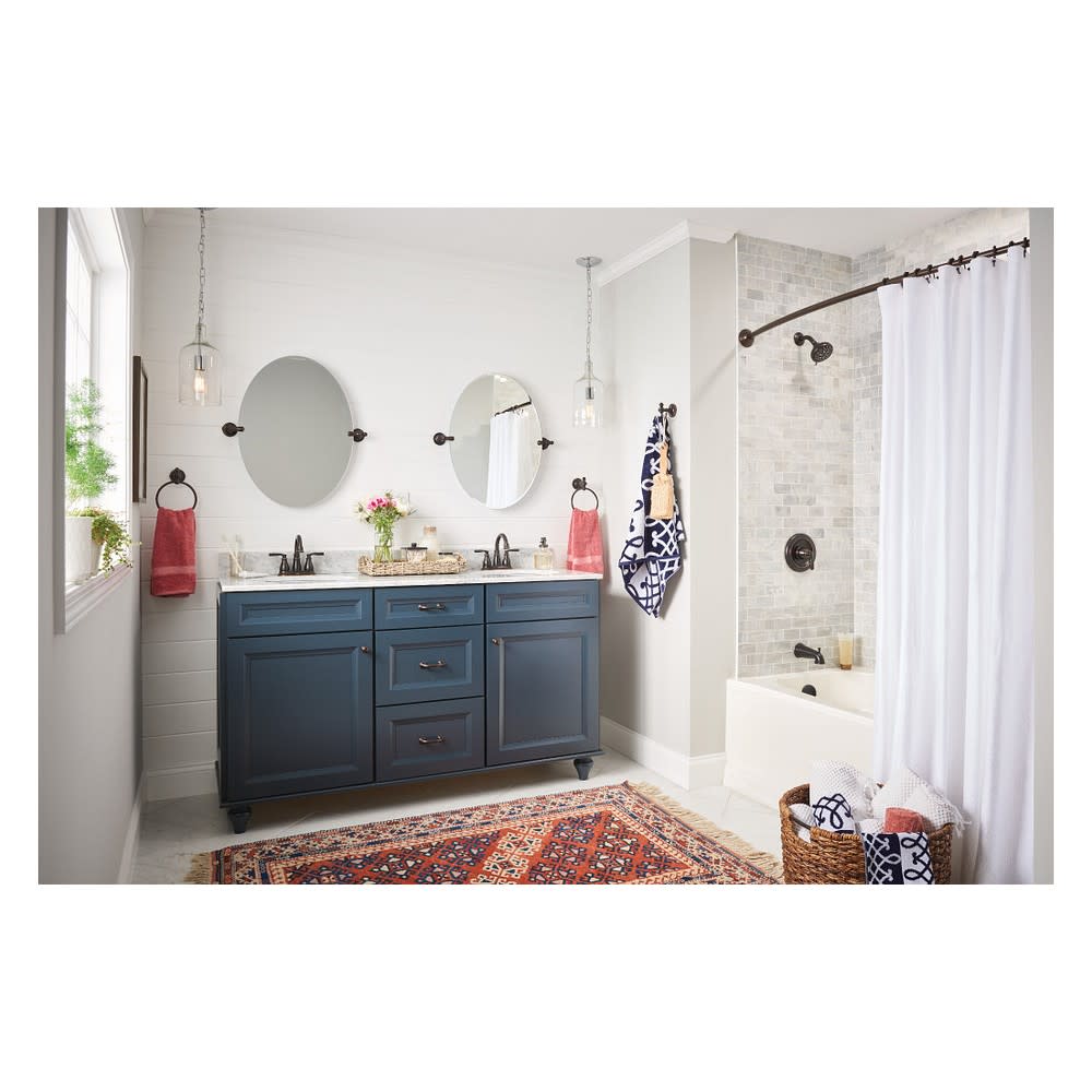 Moen Hilliard Tub/Shower Faucet Bronze 4″ Spray Head 1 Handle - Ascmtools