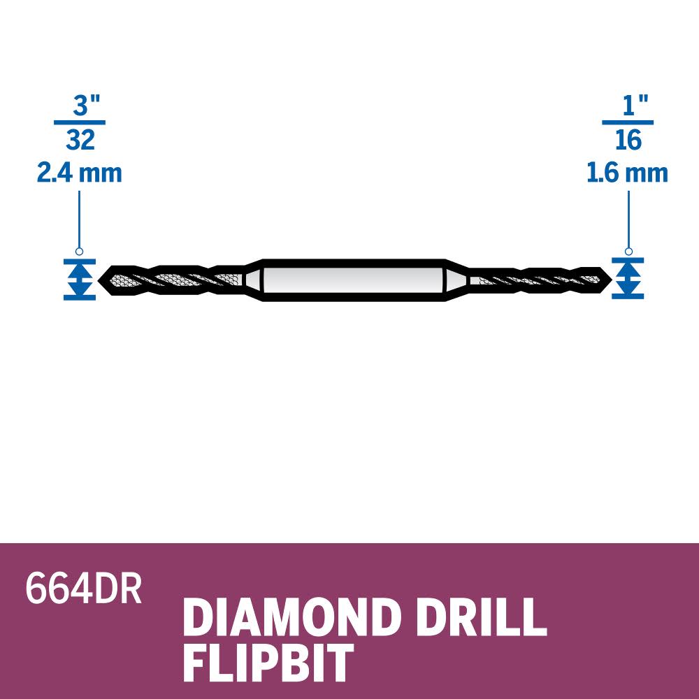 Dremel Diamond Drill FlipBit - Ascmtools