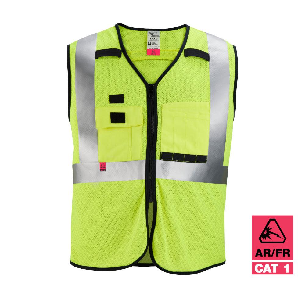 Milwaukee High Vis Safety Vest Class 2 Mesh AR/FR Cat 1 - Ascmtools