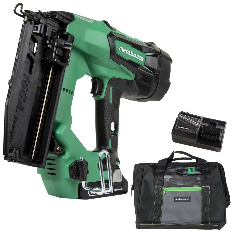 Metabo HPT 18V Brushless Li-ion 16 Gauge Straight Finish Nailer - Ascmtools
