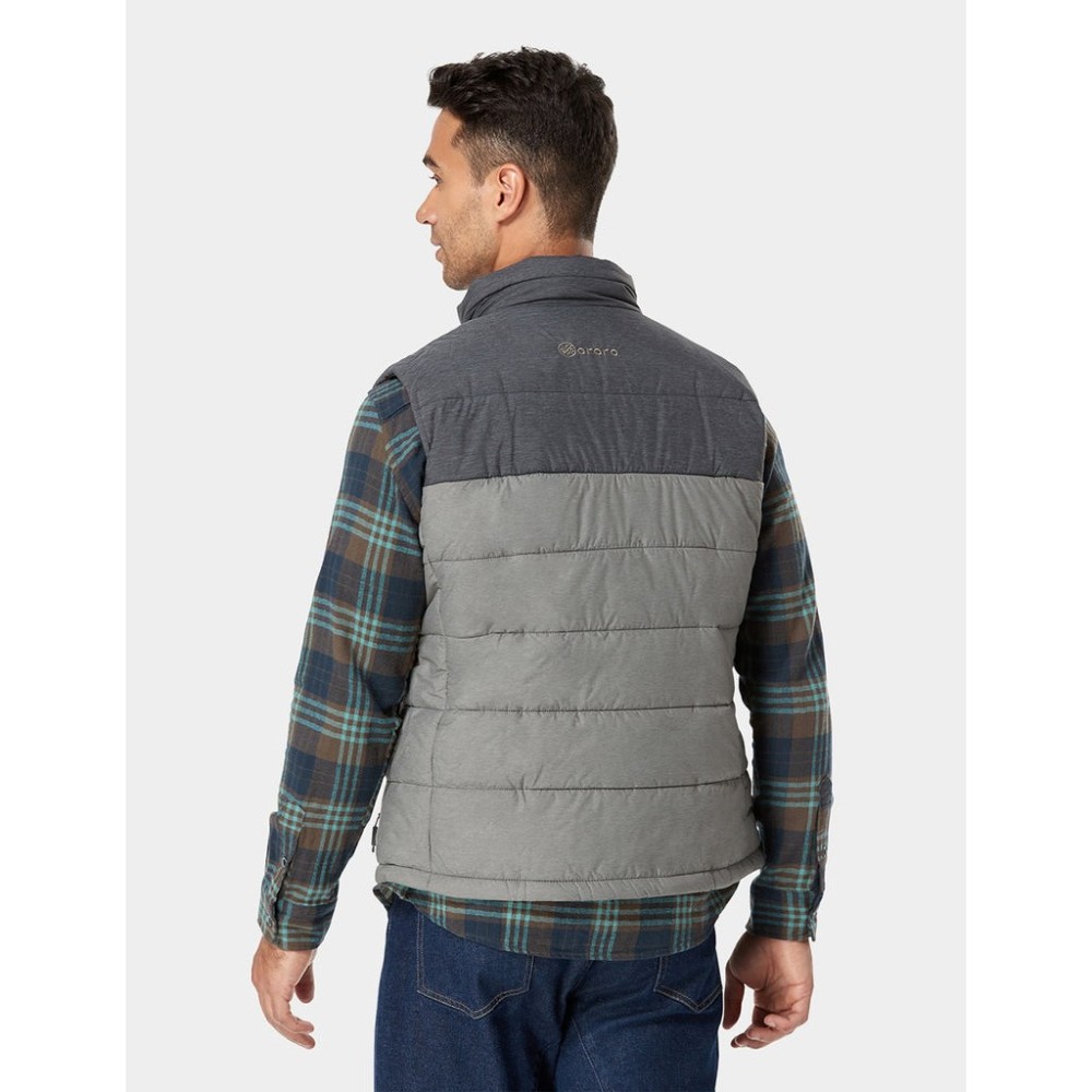 ORORO Mens Flecking Gray Classic Heated Vest Kit 3X - Ascmtools