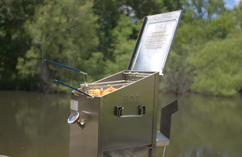 Bayou Classic Fryer Propane Stainless 4 Gallon with Cart - Ascmtools