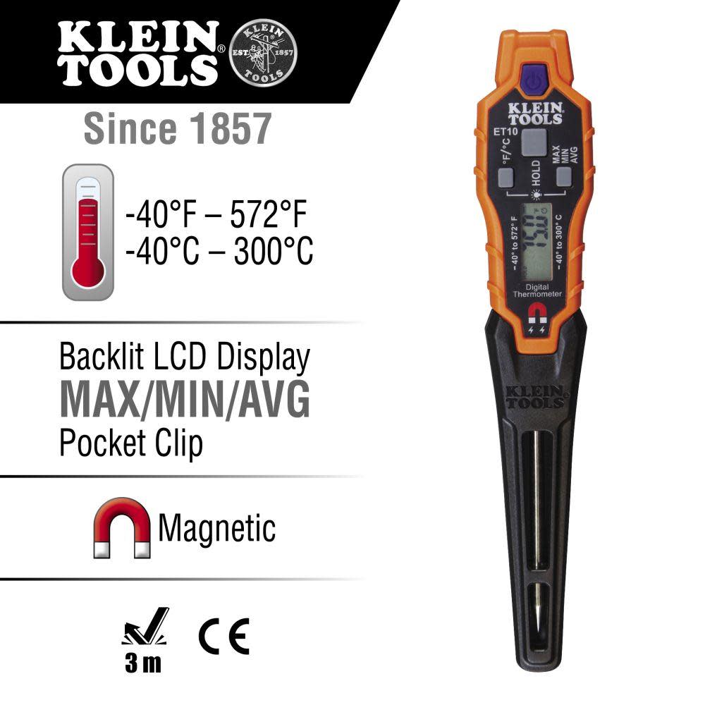 Klein Tools Magnetic Digital Pocket Thermometer - Ascmtools
