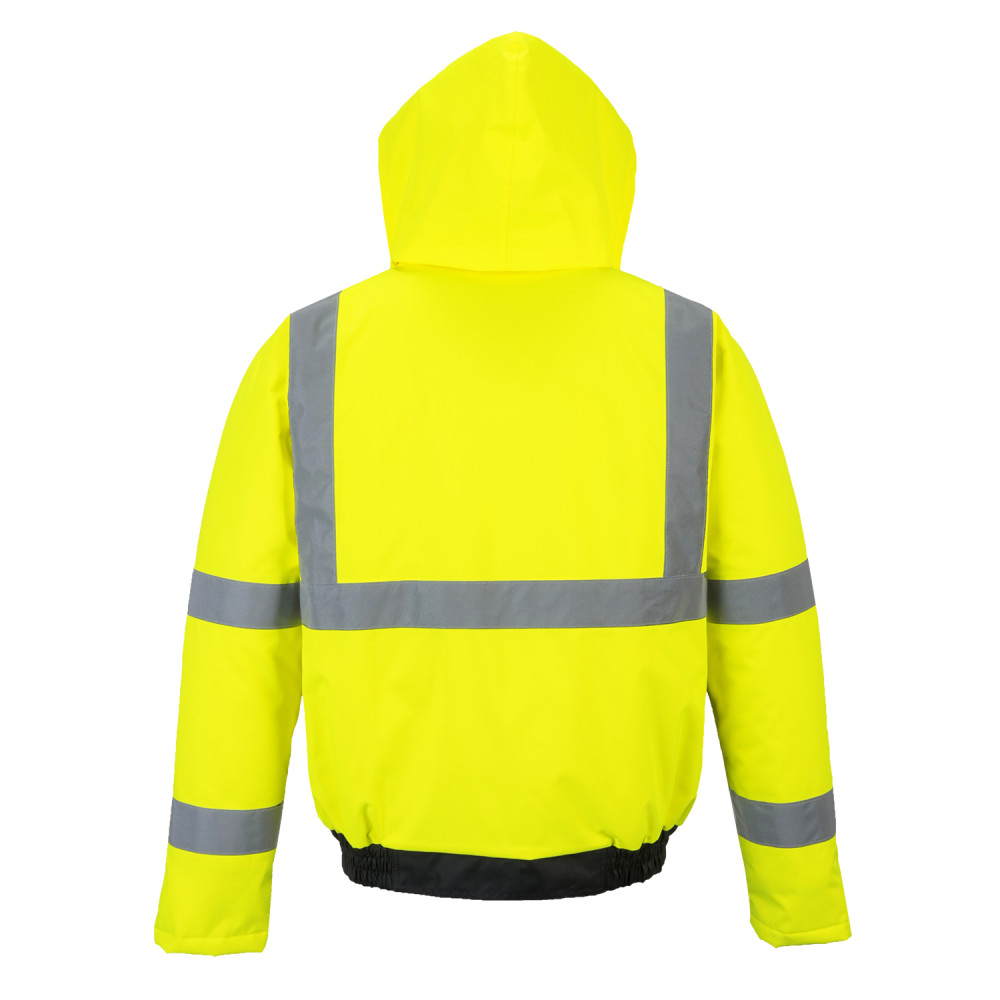 Portwest Class 3 Hi-Vis Two-Tone Bomber Jacket Yellow and Black – 3XL - Ascmtools