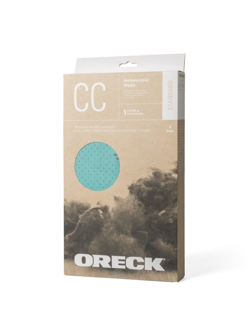 Oreck Type CC Antimicrobial Filtration Standard Filtration Vacuum Bag (6pk) - Ascmtools