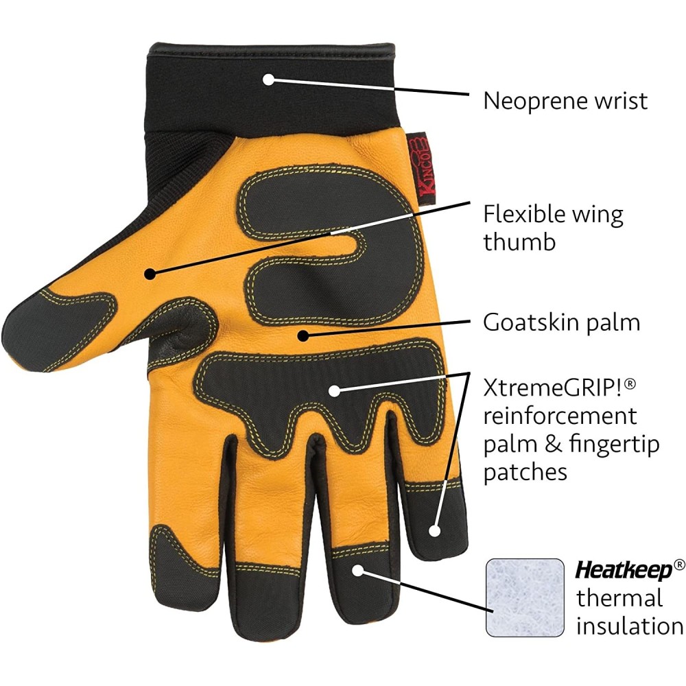 Kinco Premium Grain Goatskin & Synthetic Hybrid Glove - Ascmtools