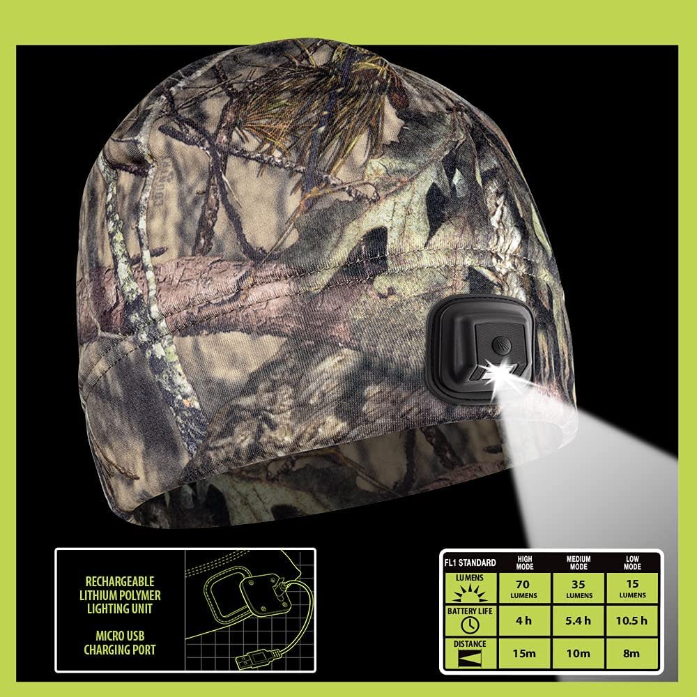 Panther Vision POWERCAP HCL Beanie Mossy Oak Country DNA LED Rechargeable - Ascmtools