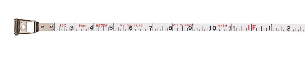 Keson 200 FT. 2x Nylon Coat STEEL TAPE - Ascmtools