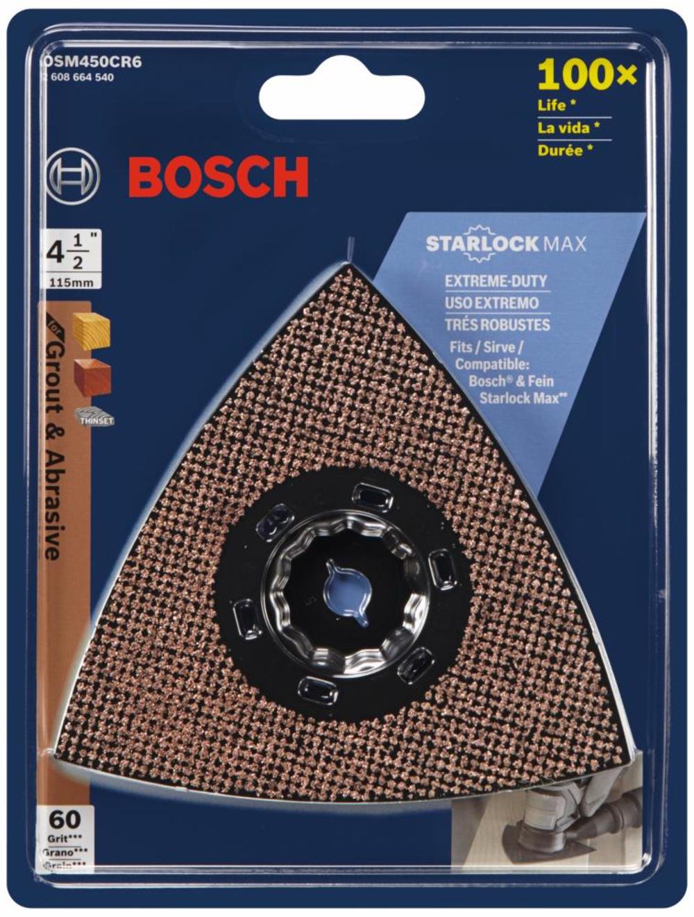 Bosch StarlockMax Oscillating Multi-Tool Carbide 60 Grit Delta Sanding Pad - Ascmtools