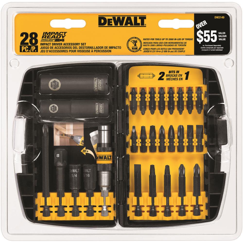 DEWALT 28 Pc Impact Driver Accessory Set (DW2149) - Ascmtools