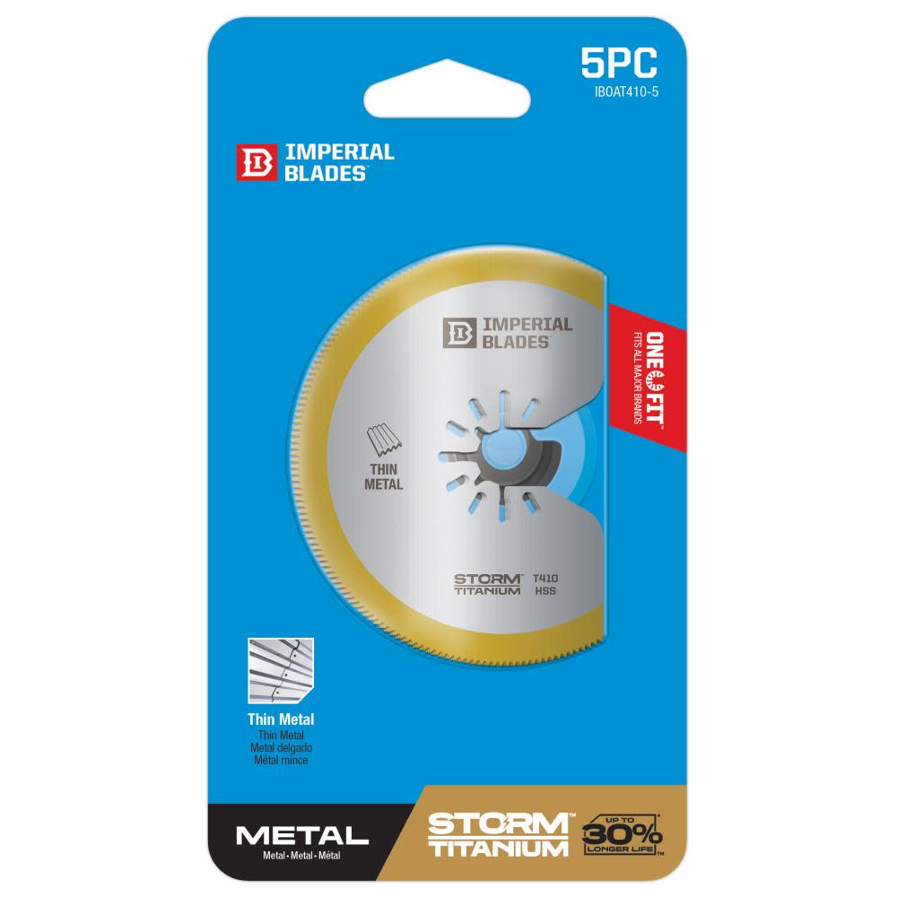 Imperial Blades IBOAT410-5 One Fit 3-1/8″ Storm Titanium Thin Metal Segment Blade 5PC - Ascmtools