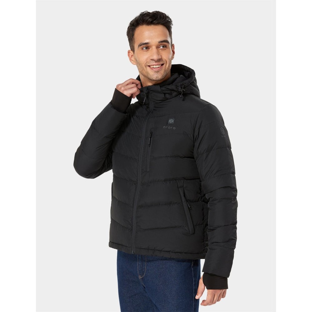 ORORO Mens Black Heated Down Jacket Kit Medium - Ascmtools