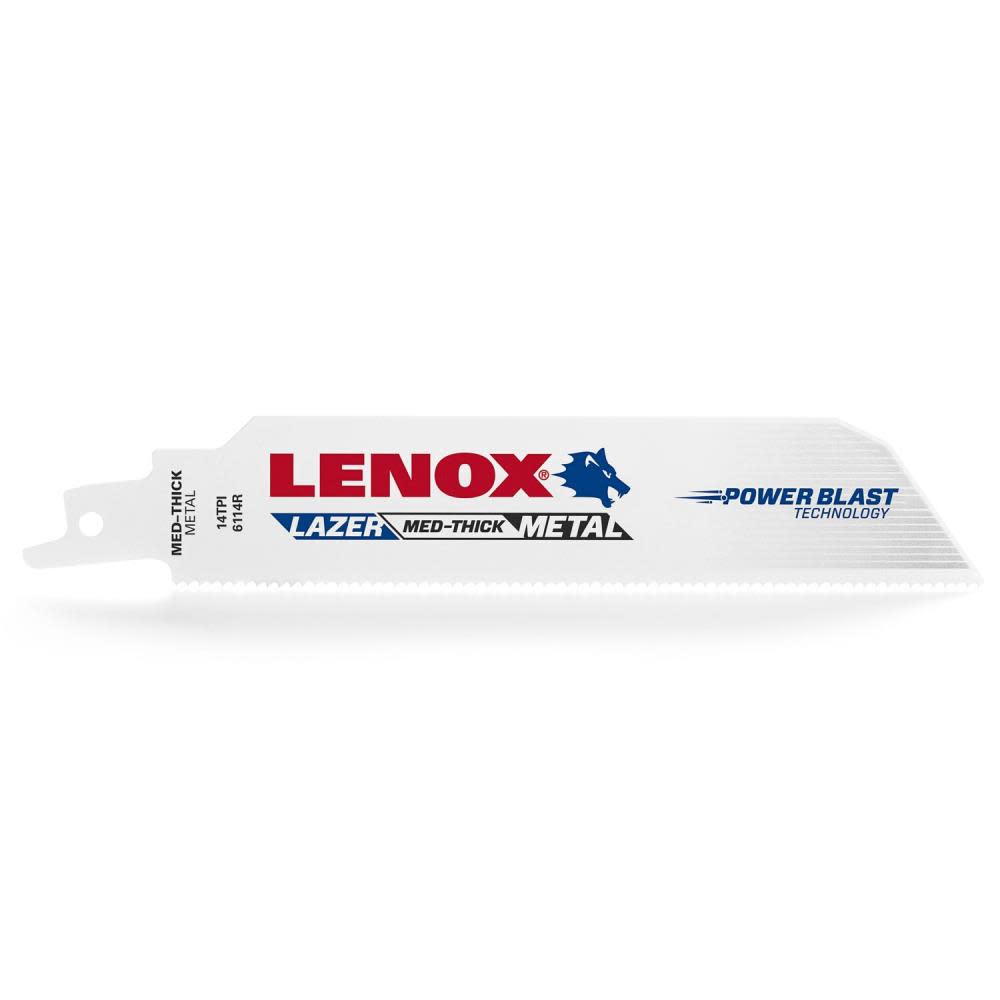 Lenox Reciprocating Saw Blade B6114R 6″ X 1″ X .035″ X 14 TPI 25pk - Ascmtools
