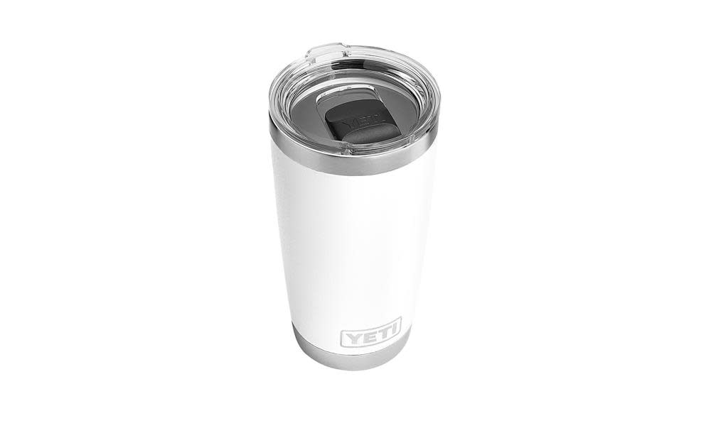 Yeti 20oz. White 18-8 Grade Stainless Steel Rambler Tumbler with Lid - Ascmtools