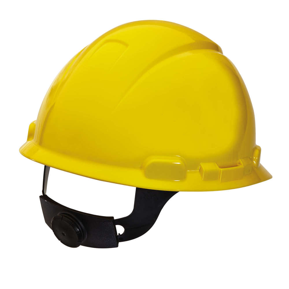 3M Yellow Ratchet Adjustment Non Vented Hard Hat - Ascmtools