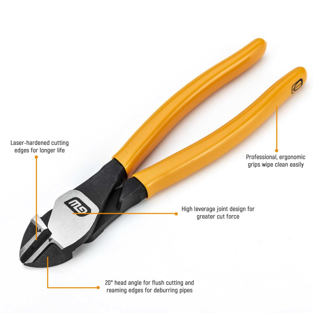 GEARWRENCH Pitbull Diagonal Cutting Pliers 8″ Dipped Handle - Ascmtools