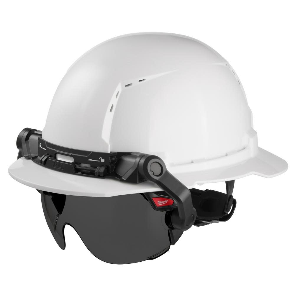 Milwaukee BOLT Eye Visor Tinted Dual Coat Lens Compatible with Safety Helmets & Hard Hats - Ascmtools