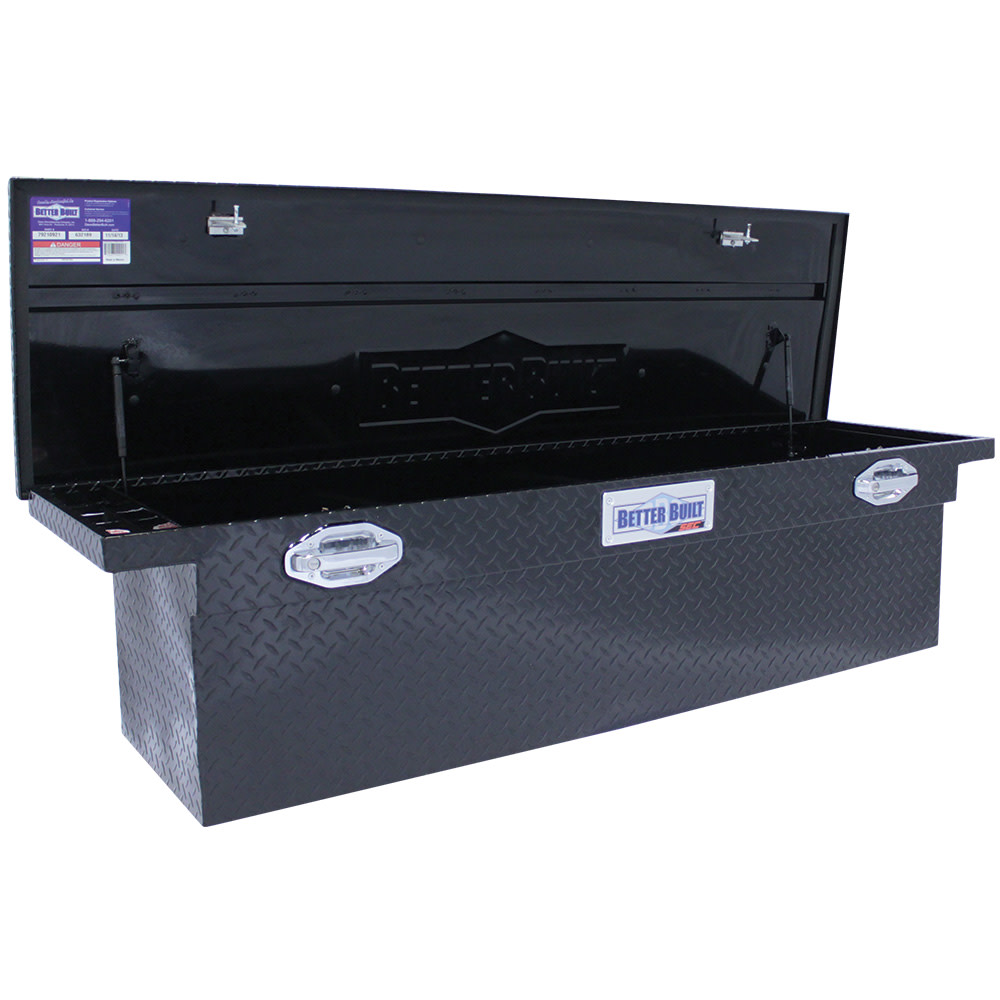 Better Built 71″ SEC Saddle Truck Tool Box LOW PROFILE DEEP GLOSS BLACK - Ascmtools