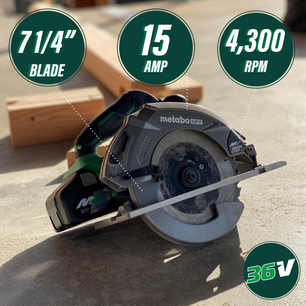 Metabo HPT Multivolt 36V Brushless 7-1/4In Circular Saw (Bare Tool) - Ascmtools